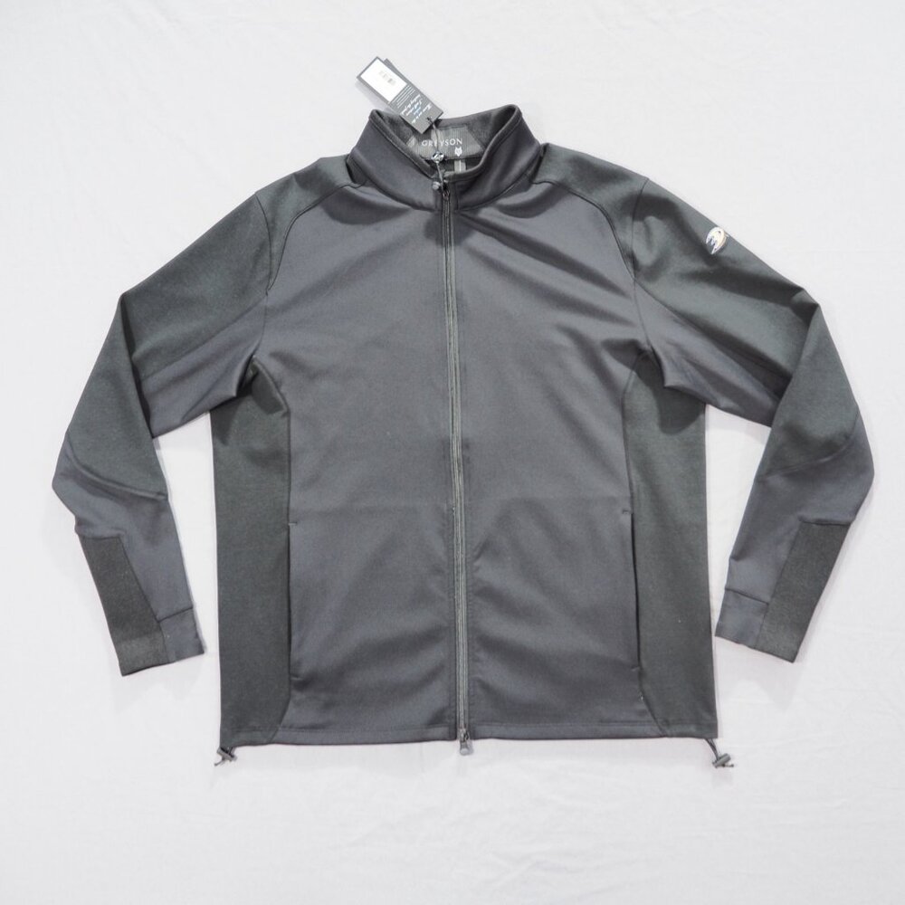 Greyson Sequoia Jacket Mens Extra Large Black Full Zip Anaheim Ducks Logo Sport